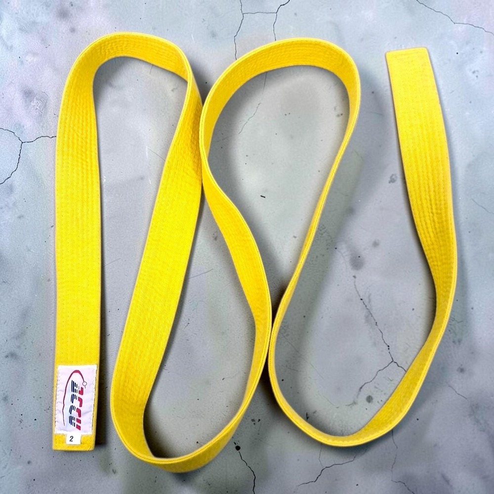 ACE Martial Arts Yellow Belt Size 2 Karate Taekwondo Judo Rank Gear 88 Inch MMA